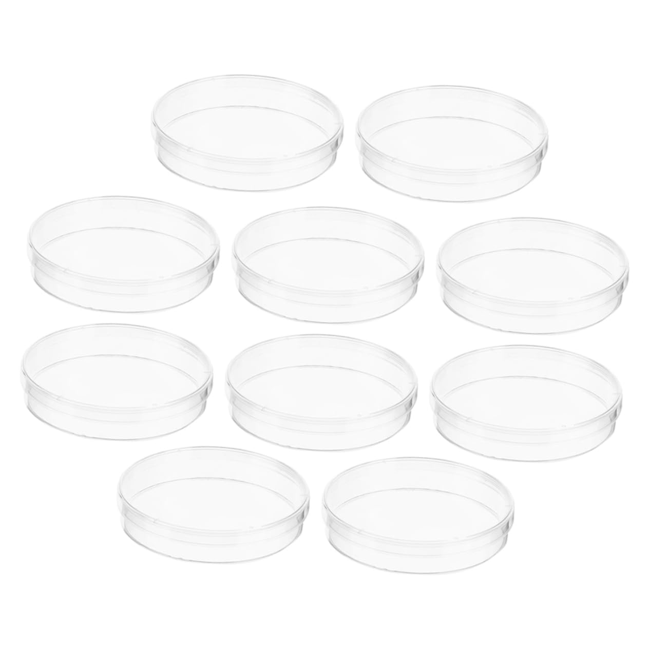 iplusmile 50pezzi Piastre Petri Trasparenti Con Coperchio Piastre Per Coltura Tissutale Per Esperimenti Scientifici Materiale Plastico e Pratico