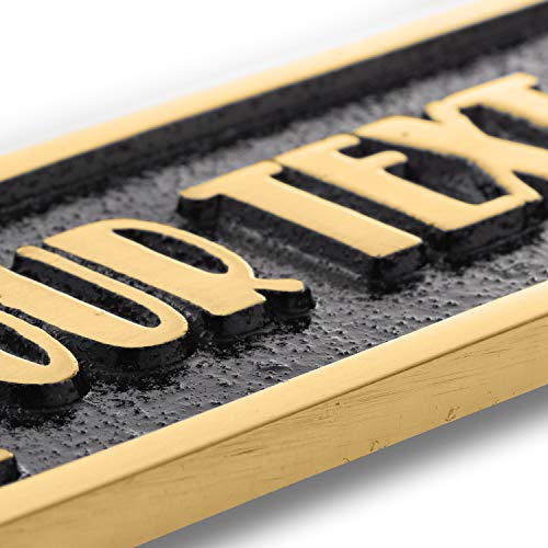 The Metal Foundry Custom Text Metal Door Sign. Art Deco Style Home Décor Accessories Door Or Wall Brass Plaque. Handmade In England. #TOP2