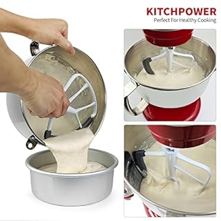 KITCHPOWER 6 Quart Flex Edge Beater for KitchenAid Bowl-Lift Stand Mixers, Paddle Attachment Mixer Accessory