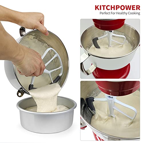 Kitchpower 6 Quart Flex Edge Beater For Kitchenaid Bowl-Lift Stand Mixers, Kitchenaid Paddle Attachment Mixer Accessory #TOP2