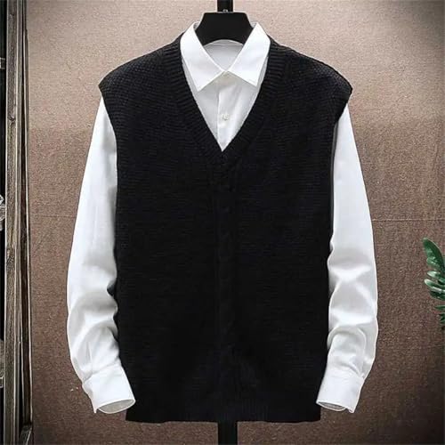 Men’S Y2k Streetwear V-Neck Knit Vest Lightweight Baggy Sleeveless Pullover Top3
