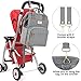 Diaper Bag Backpack with USB Charging Port and Stroller Straps, Maternity Nappy Bag with Insulated Feeding Bottle Pocket (Grey)