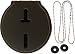 Round Police Badge Holder Belt Clip with Chain - Dark Brown Leather - Perfect Fit USA