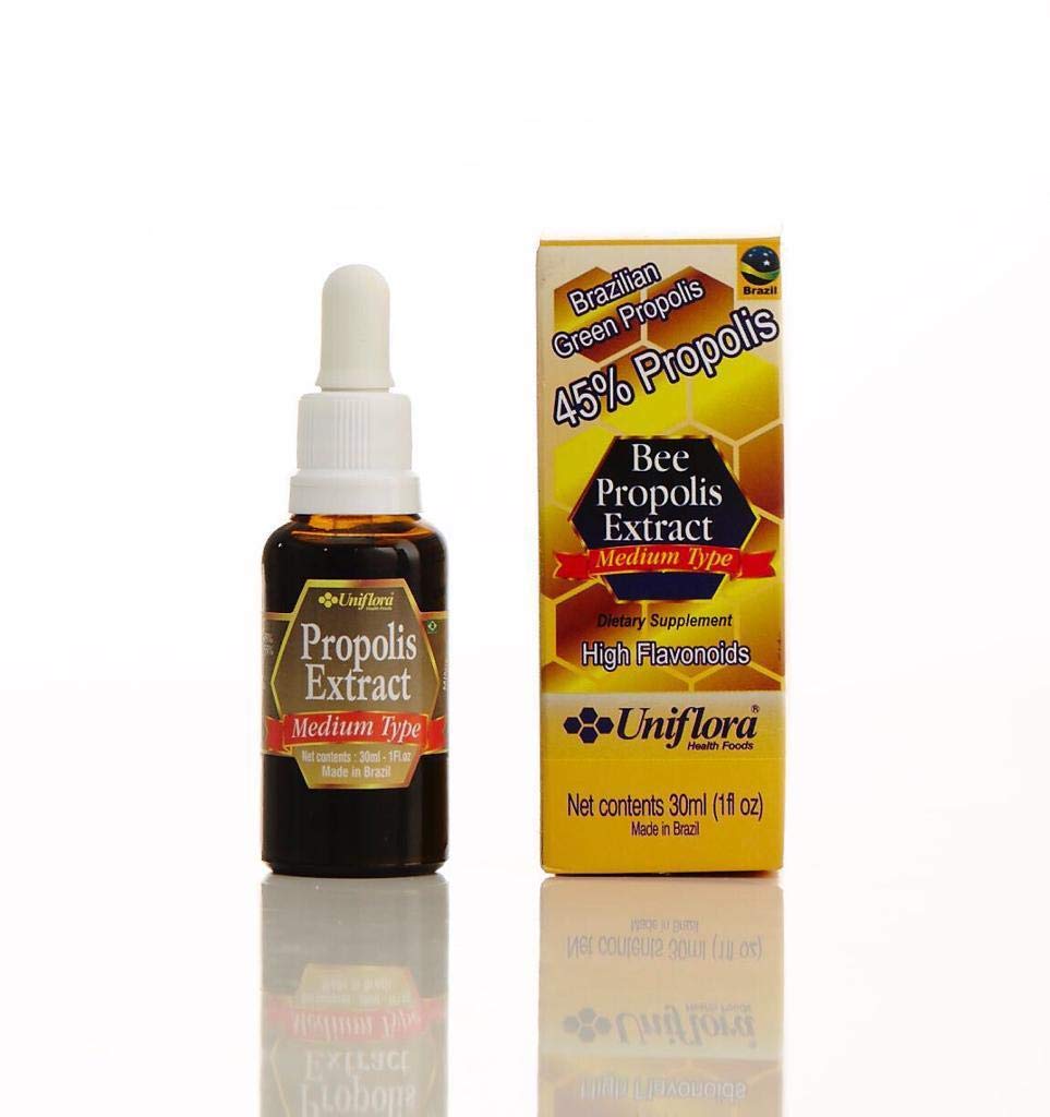 Uniflora Brazilian Green Bee Propolis Liquid Extract – 45% Concentration – Alcohol-Free – 30ml Bottle (1 Unit)