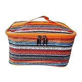 Tumecos 多機能キャンプ調味料収納バッグ スパイス ボックス アウトドア BBQ 調味料ケース クッキングバッグ 仕切付き オレンジ1