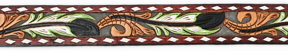 American Darling Beautifully Hand Tooled Tan Genuine Leather Belt Men and Women Western with Removable Buckle