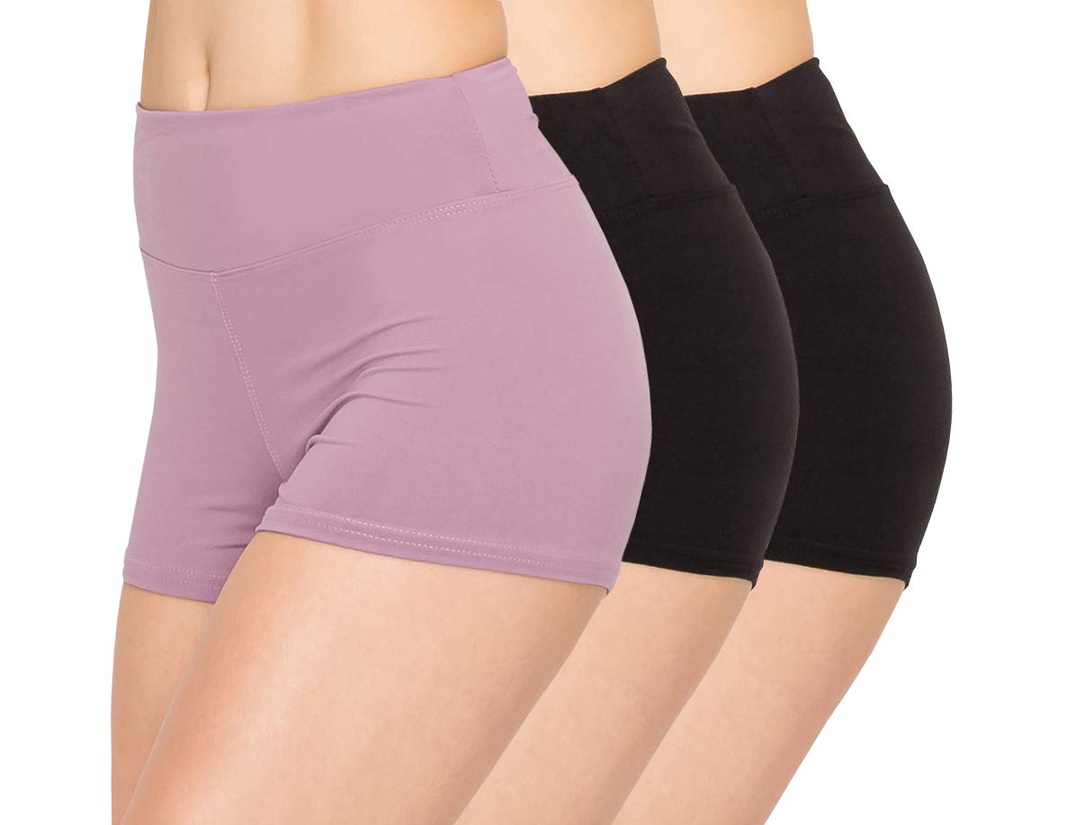 ALWAYS Paquete de 3 pantalones cortos de yoga – Pantalones cortos suaves para mujer