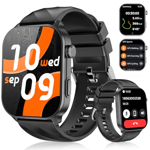 Smartwatch Herren Damen,mit integriertem GPS-Fitness-Tracker...