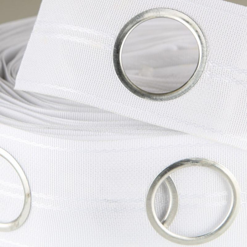6 Metros,Cinta para Cortinas Plisada Fruncir Automático, Frunce Normal, Nido de Abeja,Tablas,Ojales-Anillos (Ojales 42mm-Blanco)