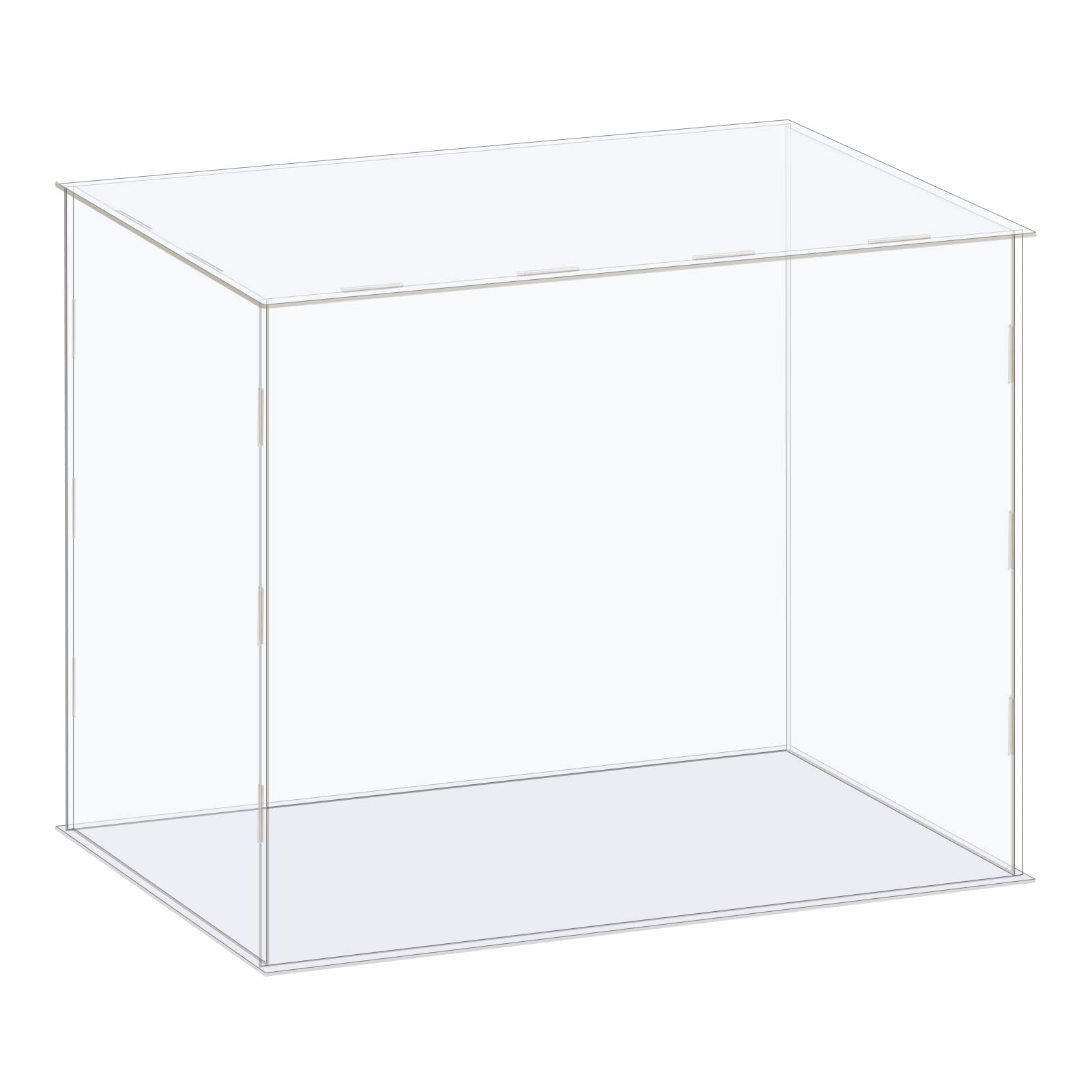 Muiltvoe Acrylic Display Case Box Clear Dustproof Protection Showcase 11x11x36cm for Collectibles Display