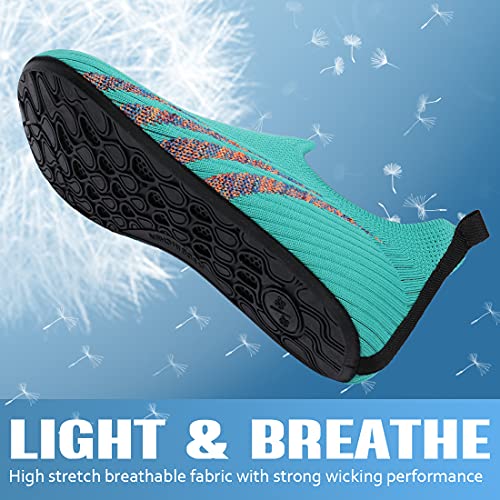 Image of ANLUKE Water Shoes for Women Men Quick-Dry Swim Shoes for Pool & Beach | Breathable knit upper with a flexible barefoot feel; ideal for pool, beach, swim, yoga or slippers.