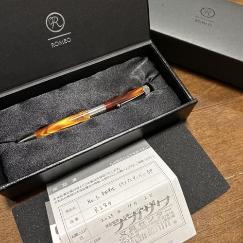Amazon | 伊東屋ROMEO No.3ボールペン イタリアンアンバー細軸