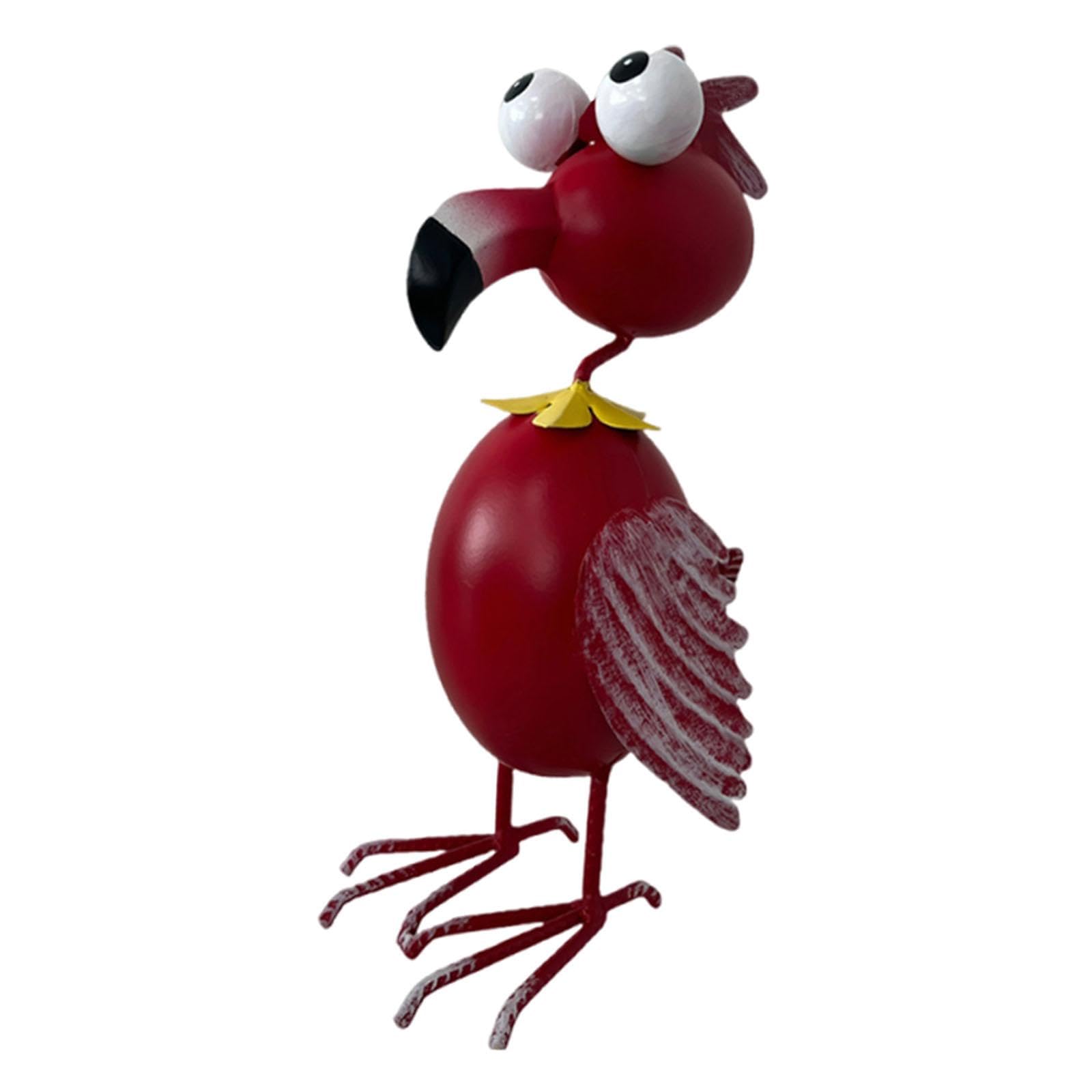 Sculpture en métal de flamant rouge, figurine décorative durable