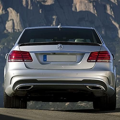 Rear Trunk Lid Spoiler Wing Fit For Compatible With 2010-2016 Mercedes W212 E350 E400 E500 E63, 100% Real Carbon Fiber, VT-Style Trunk Tail Duck Bill Lip