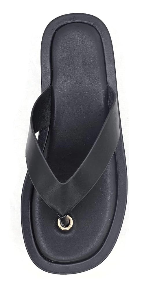 Image of TruFox Women's Platform Flip Flops Wedge Sandals Comfortable Soft Cushion Slip on Summer Beach Thong