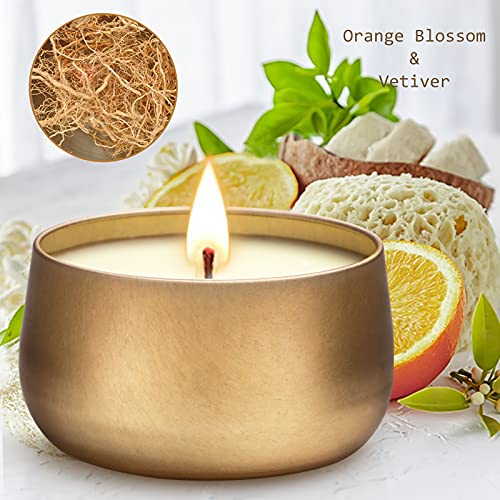 YMing Duftkerzen Mexikanische Orangenblüte, 100% Soja Wachs Kerzen in Dosen, 7 Unzen Aromatherapie, Dauer 40-45 Stunden, Entspannung, Meditation, Heimduft, Duftkerzen Geschenk für frauen - Image 3
