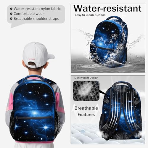 Kids Backpack With Lunch Box, Lightweight School 3 Set, Space Themed, Children Teens Elementary Middle School Christmas2