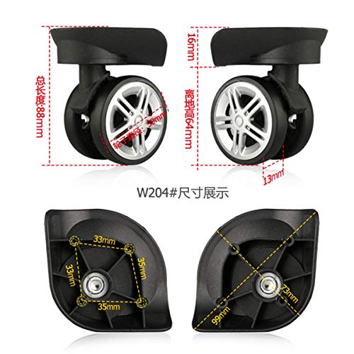 Suitcase Wheels,Luggage Wheel, DIY Swivel Luggage Mute Wheel Suitcase Replacement Repair Wheels Parts Spinner2