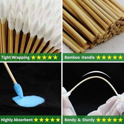 1oz CLP+1000PCS Patches + 200PCS Pointed Swabs + 2PCS Gun Cloths,Lint Free Gun Cleaning Patches,6\" Long Cotton swabs,Large Reusable Microfiber Gun Cleaning Rags.Gun Cleaning Kit/Gun Cleaning Supplies - Thumbnail 4