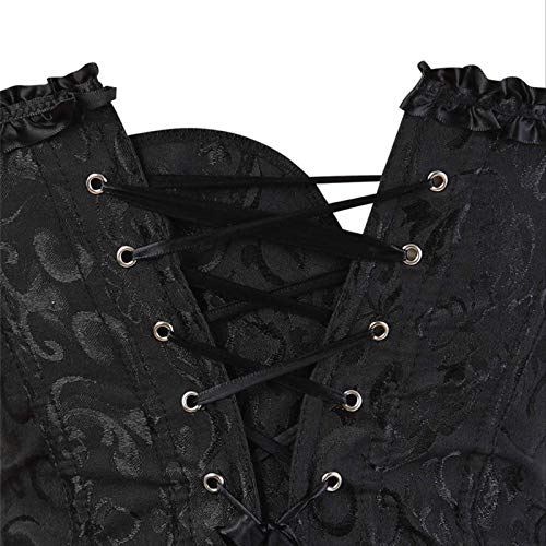 Overmatige Corset Sexy Lace, Plus Size Zipper Floral Women's Corset Korset Lingerie Top, Vintage Korset - Afbeelding 4