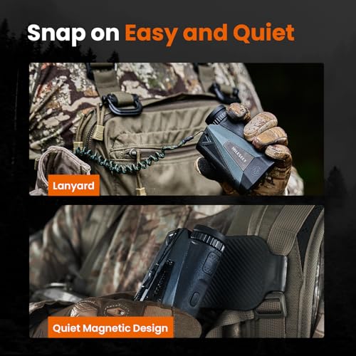 MiLESEEY Entfernungsmesser Jagd mit roter Anzeige, 2000Yards/1830m Rangefinder, Dual Power Supply, 7.5°FOV, 90% Übertragung, Entfernung/Winkel/Bogen Entfernungsmesser für Jäger