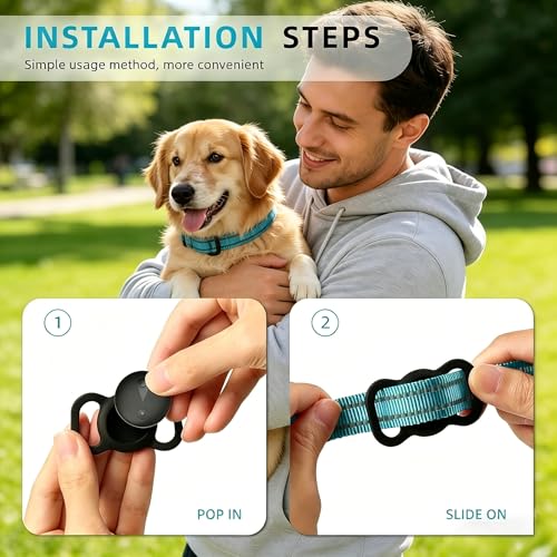 GPS Tracker for Dogs, Smart Collar with Real-Time Location, Pet Location Tracker with Holder, No Monthly Fee & No SIM Card, Works with iOS Find My, Ultra-Slim IP68 Waterproof Dog Tracker - Image 4