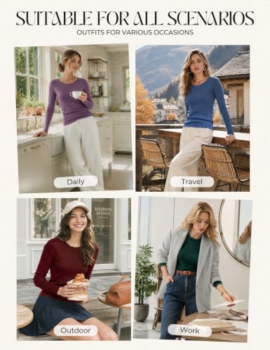 Image of GRACE KARIN Long Sleeve Fall Sweaters for Women Trendy Business Casual Tops