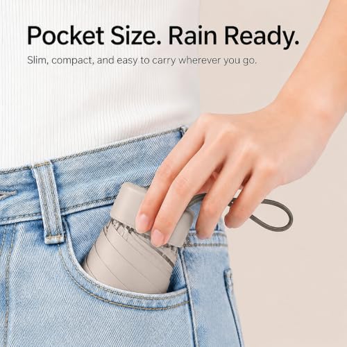 Image of Stylish UV Protection 3 Fold Umbrella for Men Women & Kids | Big Size Compact Travel Design with Windproof Frame and Carry Case
