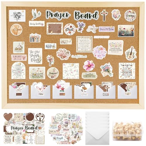 Eclazul Wildflower Prayer Board Supplies - 164 Pcs Bulletin Decorations
