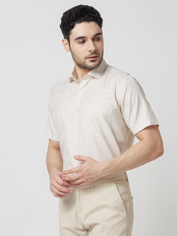 Image of Mark & Albert Men's Half Sleeves Regular Shirt