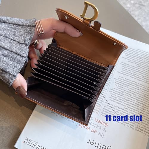 Checkered Wallets for Women,Cute Slim Card Holder Canvas Front Pocket Checkered Wallet,Small Credit Card Case for Women4