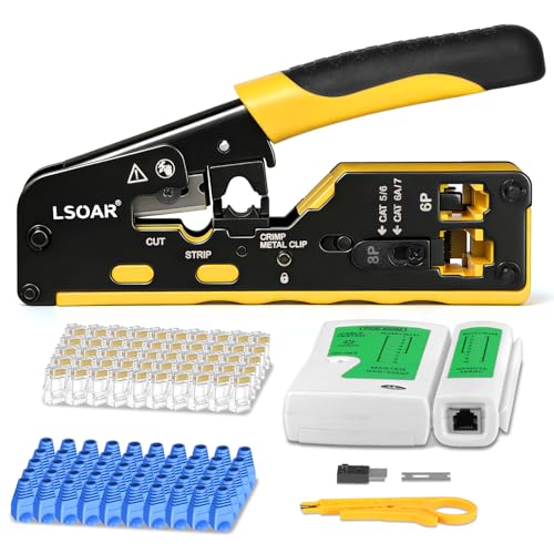 Lsoar rj45 crimpzange set Netzwerk Werkzeug für Netzwerkstecker CAT5/CAT6/CAT7