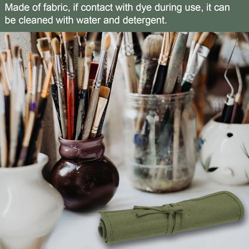 Image of YOKIVE Color Pencil Organizer, Painting Brush Holder Artist Roll Art Craft Supplies Bag for Marker Outdoor Travel Organizing, 30 Slots, White
