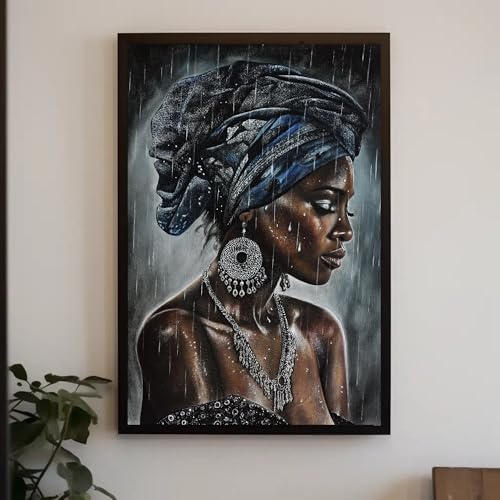 Tableau africain bohème pour grand salon moderne et décoration chambre