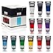 Sudor peinture acrylique, kit de 12 couleurs 75 ml., bois, pierre, aérographe, toile peinture, pour enfants, peintres et étudiants