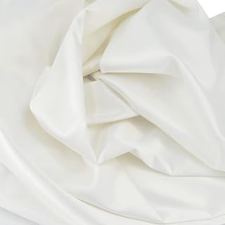 Stretch Satin Fabric White Color for Wedding Dress Decoration DIY Crafts 49” by 3 Yards