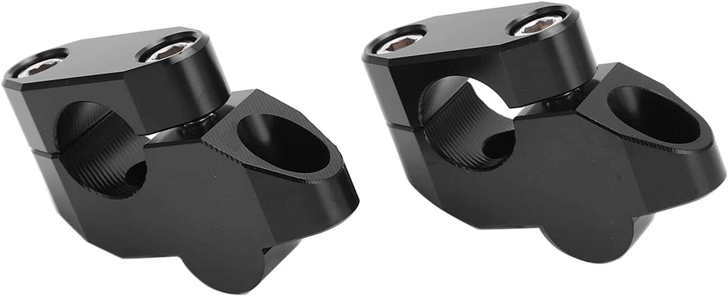 Adaptador de altura de manillar Aramox, elevadores de manillar de 7/8 pulgadas, accesorio universal de modificaci¨®n de motocicleta de aleaci¨®n de aluminio CNC(Negro)