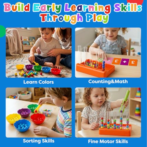 Image of Counting and Color Sorting Toys,Montessori Math Games,Fine Motor Skills
