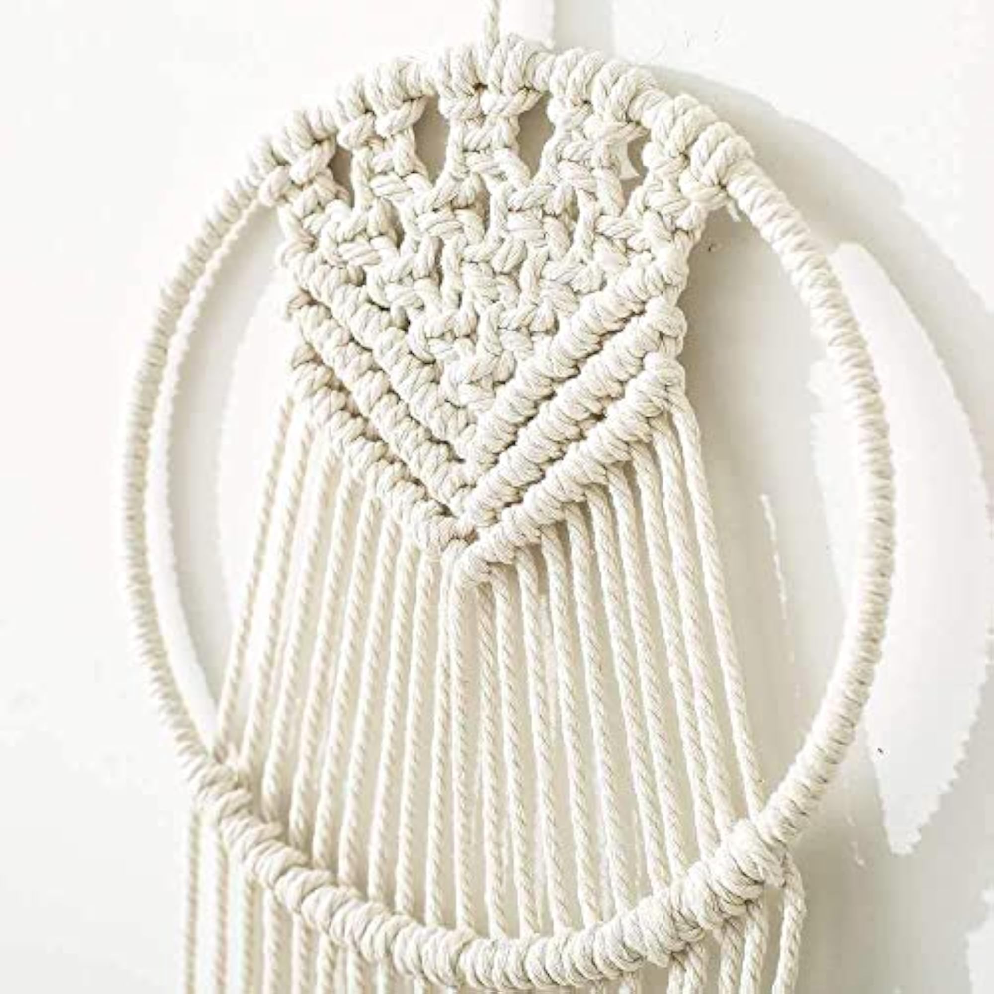 Macrame Crescent Moon Dreamcatcher Wall Hanging Decor