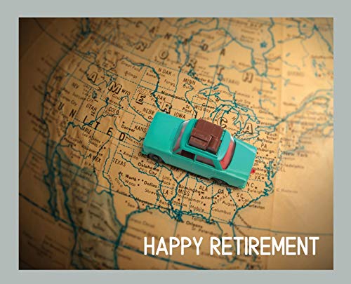 Happy Retirement Guest Book ( Landscape Hardcover ): Guest book for retirement, message book, memory book, keepsake, landscape, retirement book to sign
