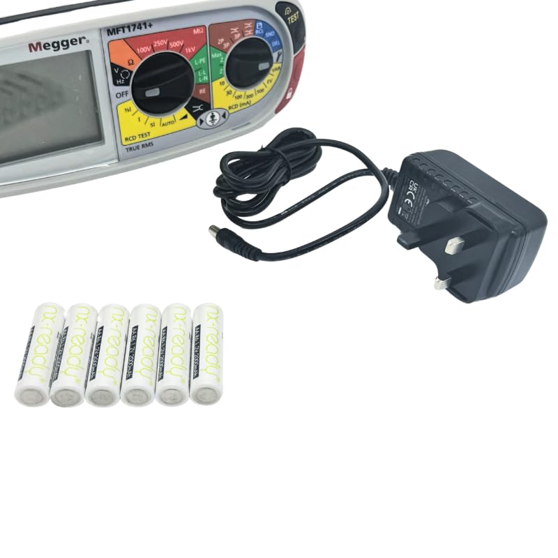 NiMh 6x AA Battery & DC Charger Combo Set for Megger MFT173x