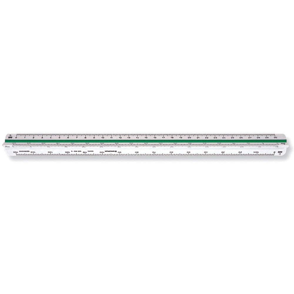 Staedtler Mars 561 échelle de réduction ou cutch, 1:100 / 1:200 / 1:250 / 1:300 / 1:400 / 1:500, 561 98-4