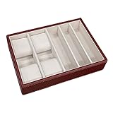 Plateaux de rangement de bijoux : vous pouvez le mettre sur une coiffeuse ou un tiroir pour organiser vos bijoux personnels tels que des boucles d'oreilles, colliers, bracelets, bagues, broches, montres, etc