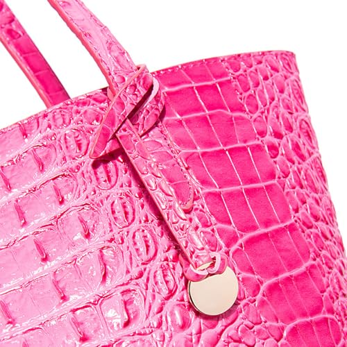 Set de 2 Bolsos Tote para Mujer con Estampado de Cocodrilo miniatura 7
