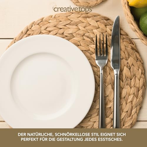 Set of 4 NATURAL Water Hyacinth WEAVE PLACEMATS Tablemats BY CREATIVE TOPS (Platzset) – Ansicht 6