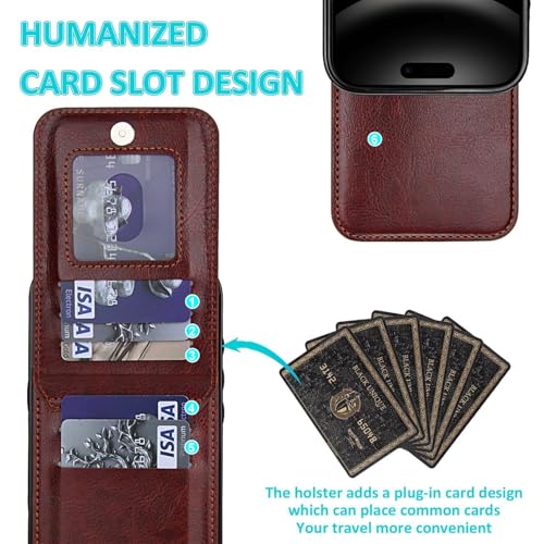 Étui iPhone 17 cuir noir anti-rayure pour protéger écran et ranger carte - 5