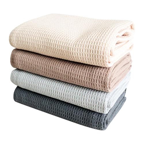 Galenecx 4 Piezas Pañoss de Cocinas, Paños de Cocina de 100% Algodón con de Gofres, Paños Cocina Absorbente Agua Duradero, Trapos de Cocinas, Pañoss para Bar, Café, Hogar