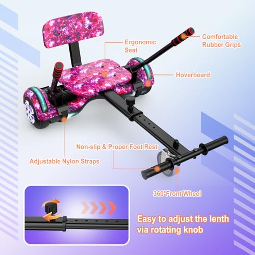 Image of LIEAGLE Hoverboard, 6.5 inch Self Balancing Scooter Hover Board with Bluetooth Wheels LED Lights for Kids Adults