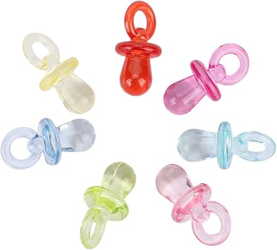 50pcs Bird Toys, Plastic Bird Nipple Toys Bite Chew Toys Plastic Colorful Bird Pacifiers Pet Teeth Toy Birds Accessories for Parrot Parakeet Cockatiel Budgie Conure Lovebird