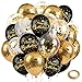 Luftballons Geburtstag 24 Stück Happy Birthday Luftballon Schwarz Gold Ballon geburtstag Geburtstagsdeko Party Deko geburtstag Mädchen Jungen Geburtstagsdeko Schwarz Partydeko
